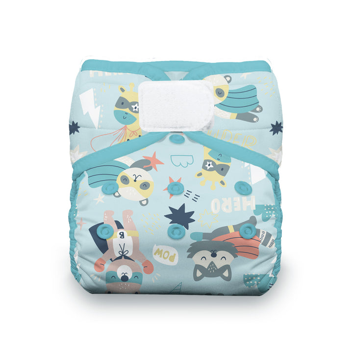 Thirsties Natural One Size reusable Pocket Diaper Hook and Loop super hero print