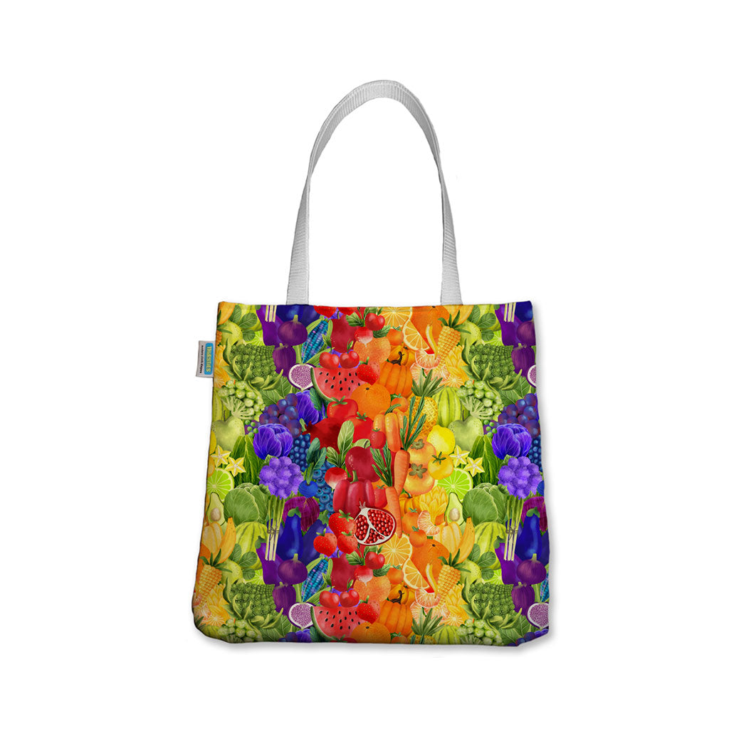 Canvas tote bag flower print, Simple Floral canvas tote bag with