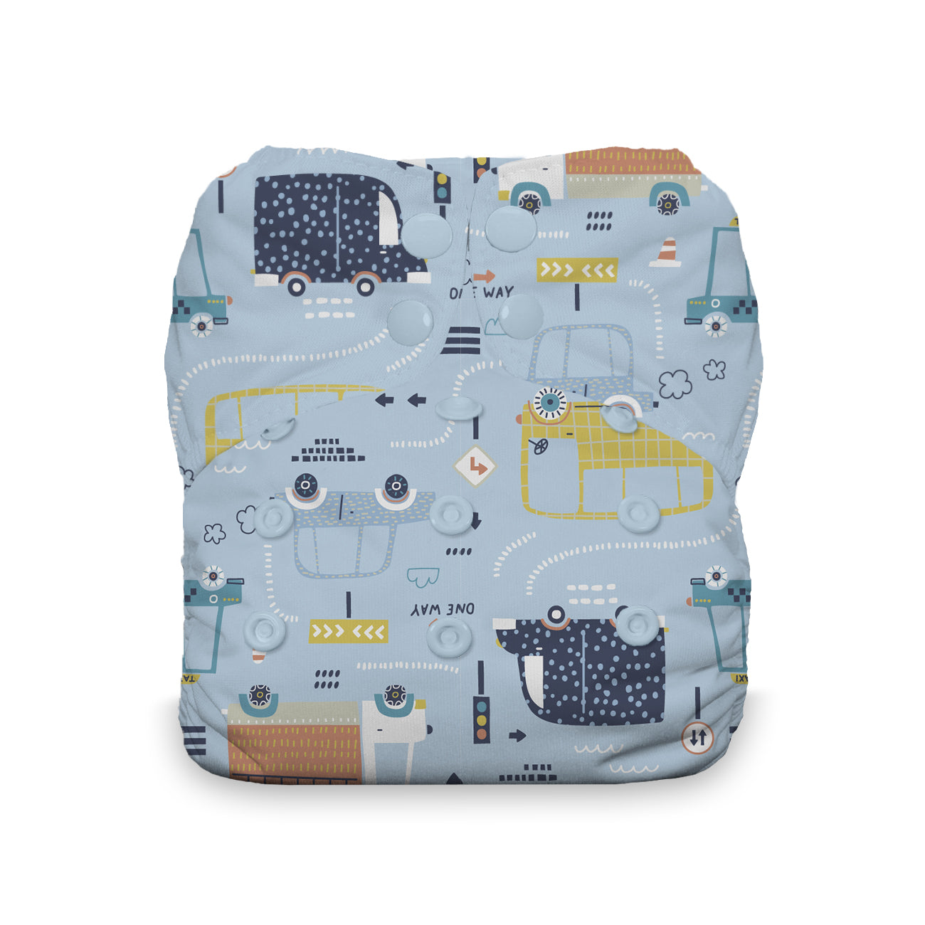 Snap-on / オールインワン/LL/コットン/NVY Thirsties Natural One-Size All-in-One Diaper - Snaps