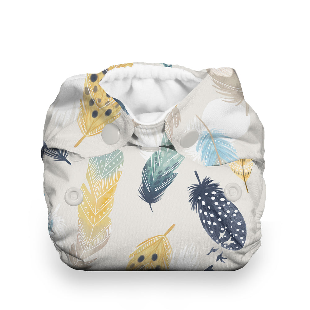 Thirsties Snap Natural Newborn all in one cloth diaper organic cotton wild plume