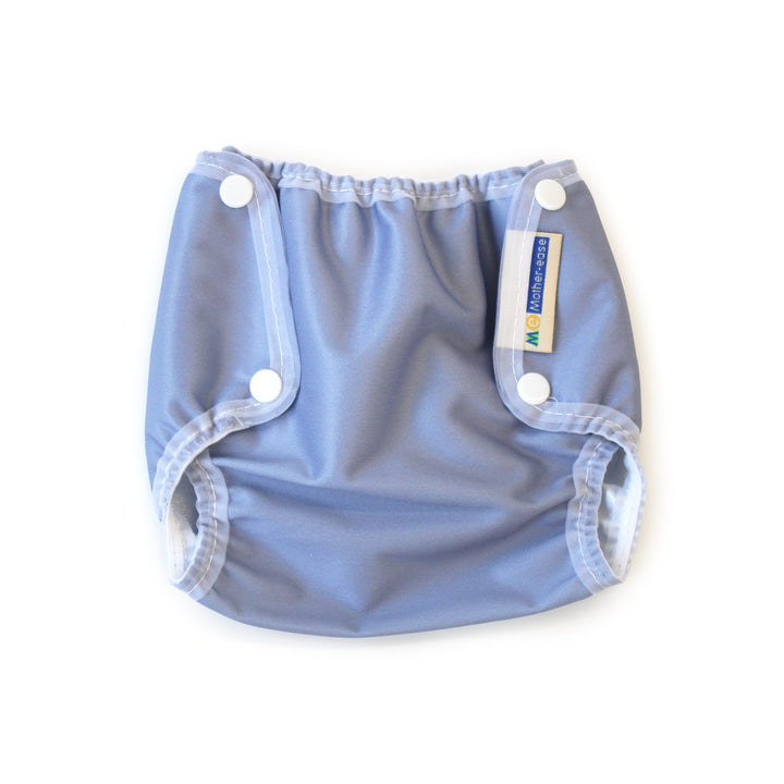 Mother-ease Air flow cover newborn diaper cover for a fitted diaper periwinkle