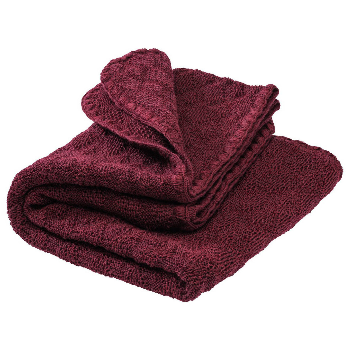 Disana wool baby blanket babydecke cassis red
