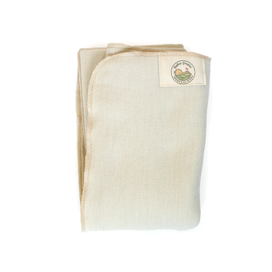 Babee greens wool swaddle blanket folded