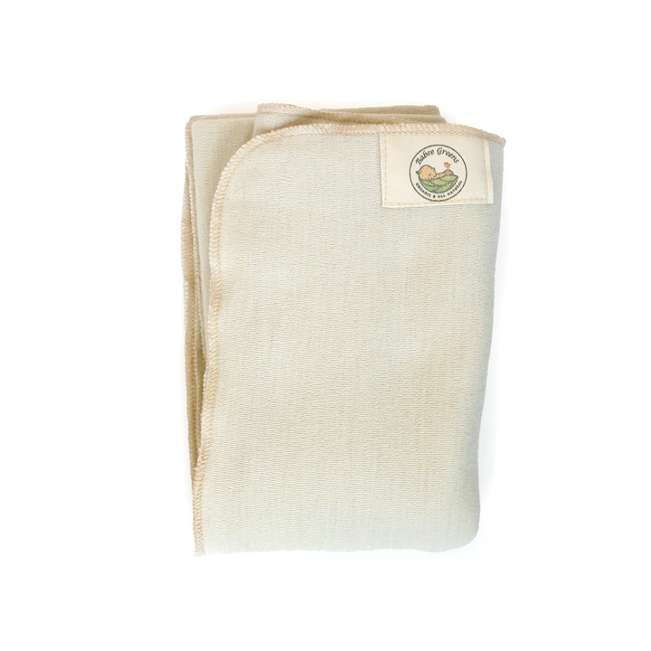 Babee greens wool swaddle blanket folded