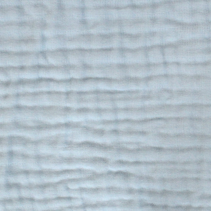 Soft Blue crinkle muslin blanket fabric swatch