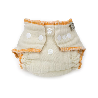 Workhorse diaper size newborn with cord dip snap unsnapped