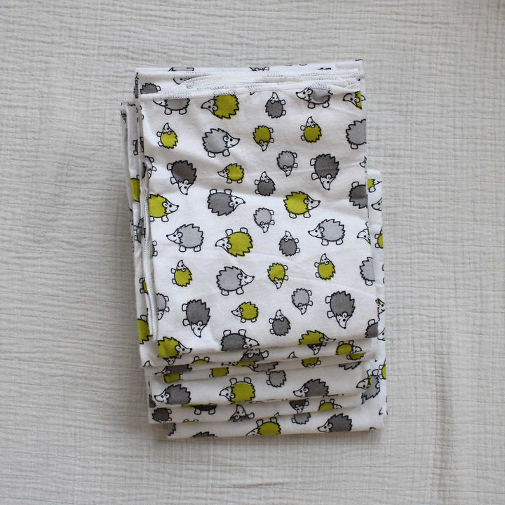 cotton flannel fabric with hedgehog print