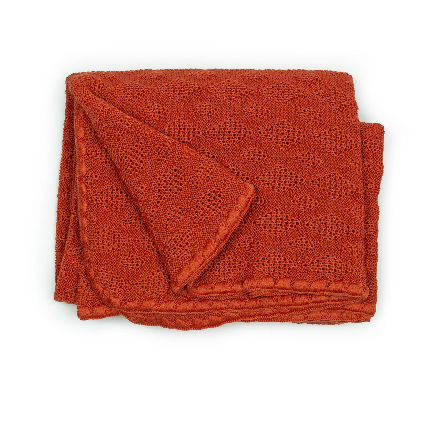 Disana knit wool baby blanket orange