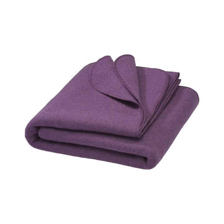 Disana boiled wool merino blanket aubergine purple