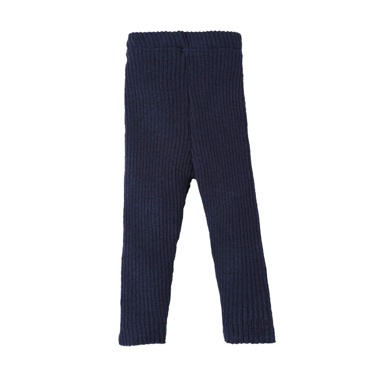 Disana merino wool baby and toddler leggings organic wool indigo blue