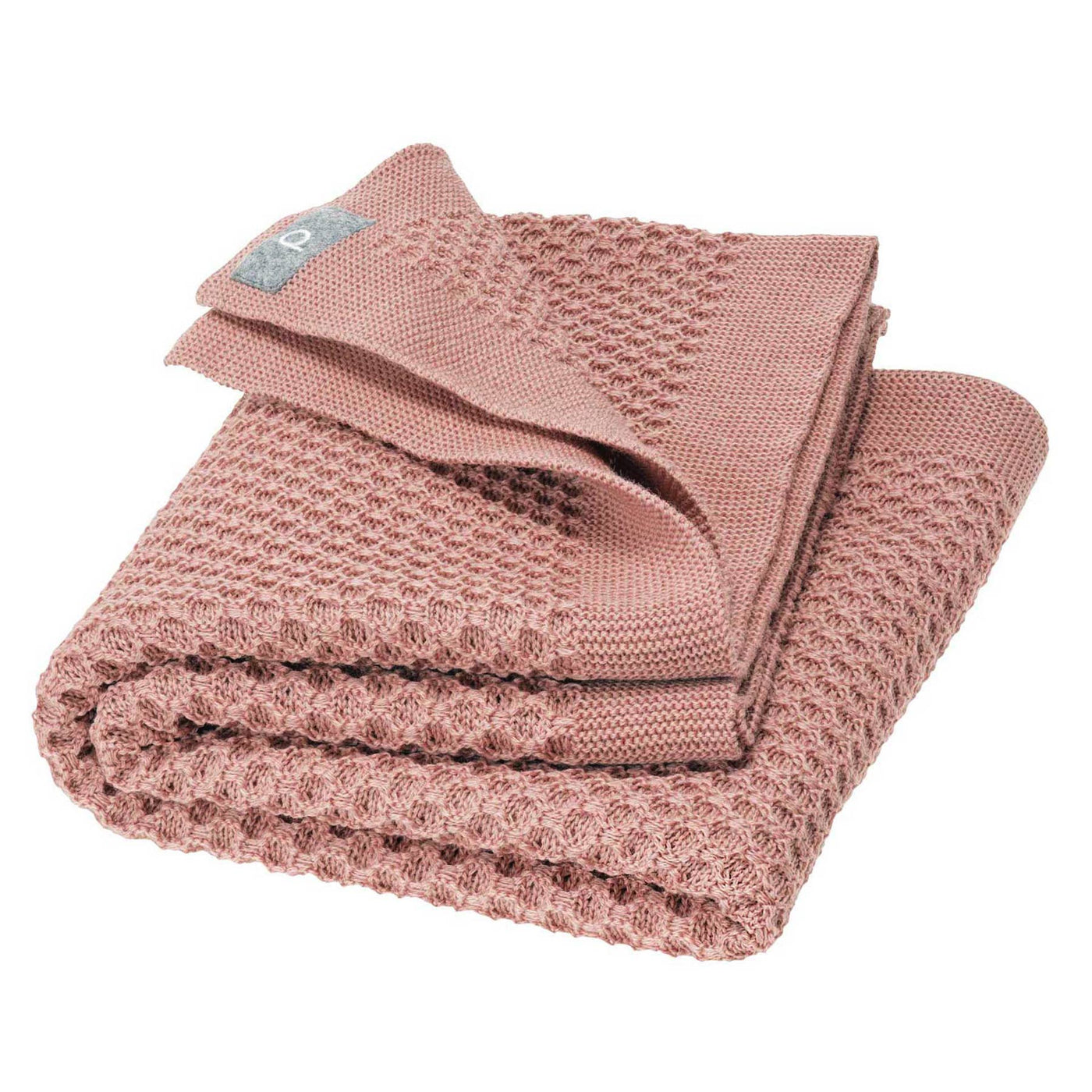 Disana honeycomb merino wool blanket rose pink