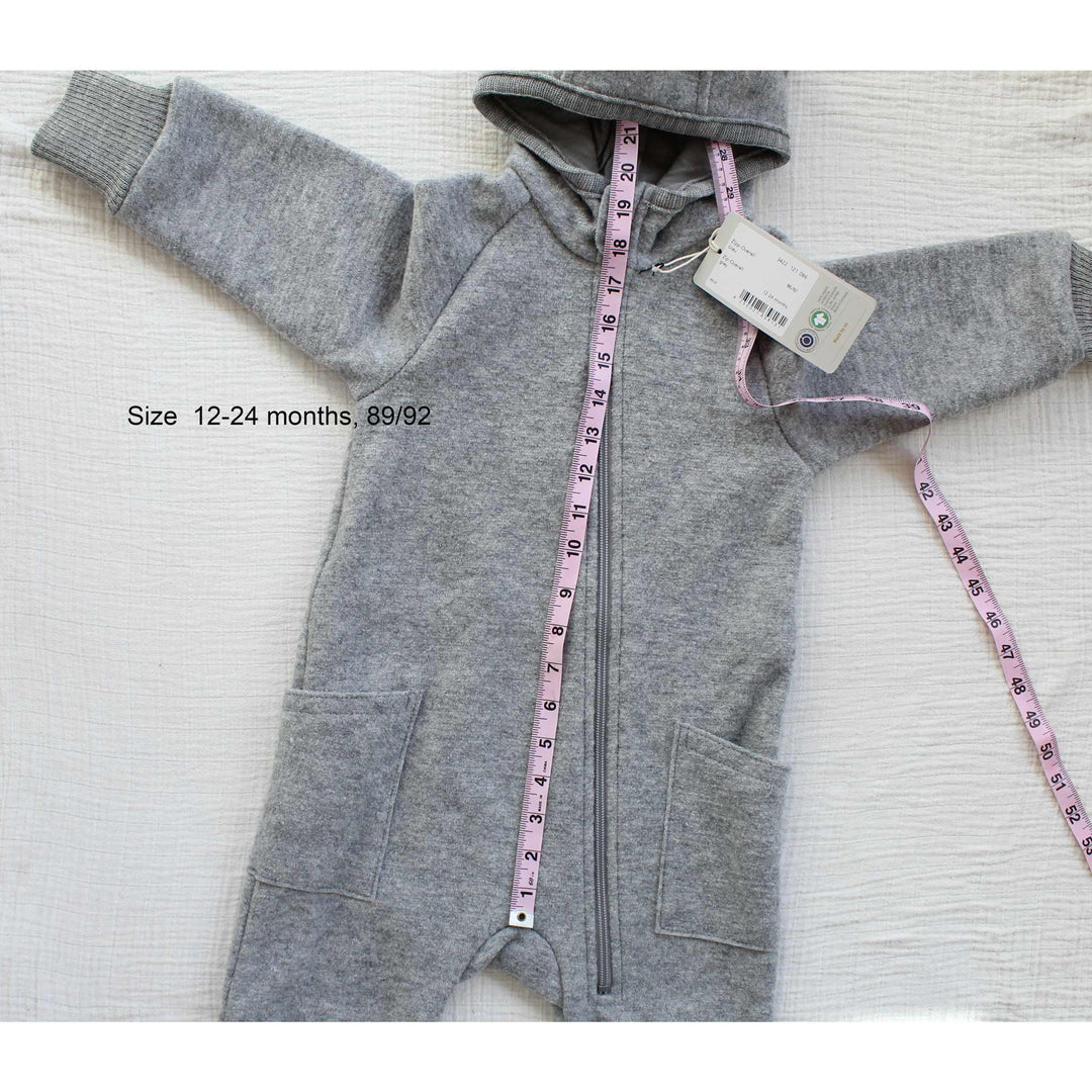 Measure Disana zip wool one-piece coat grey