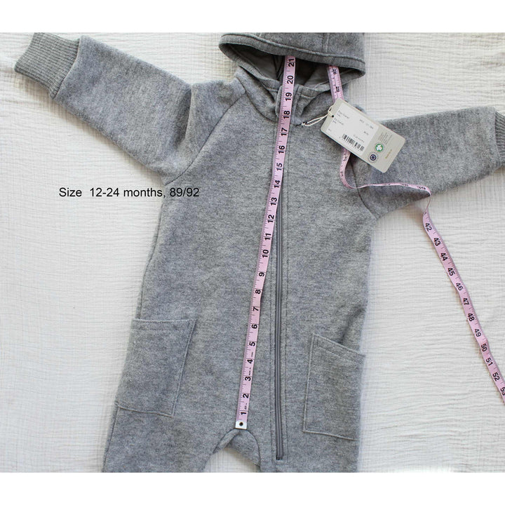 Measure Disana zip wool one-piece coat grey