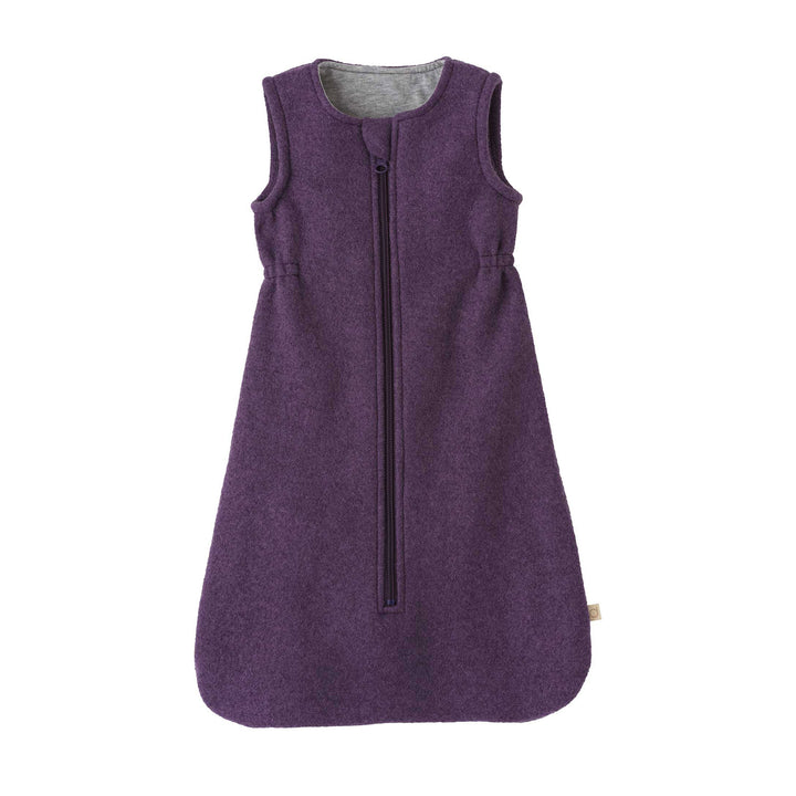 Disana organic merino wool sleep sack for baby aubergine purple 