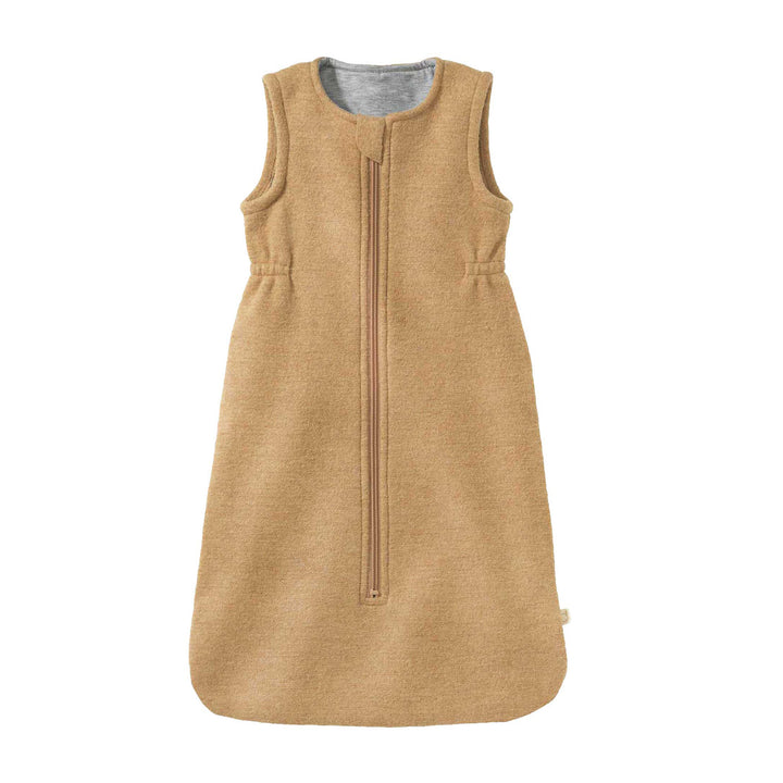 Disana organic merino wool sleep sack for baby caramel tan