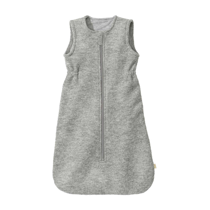Disana organic merino wool sleep sack for baby grey with zipper