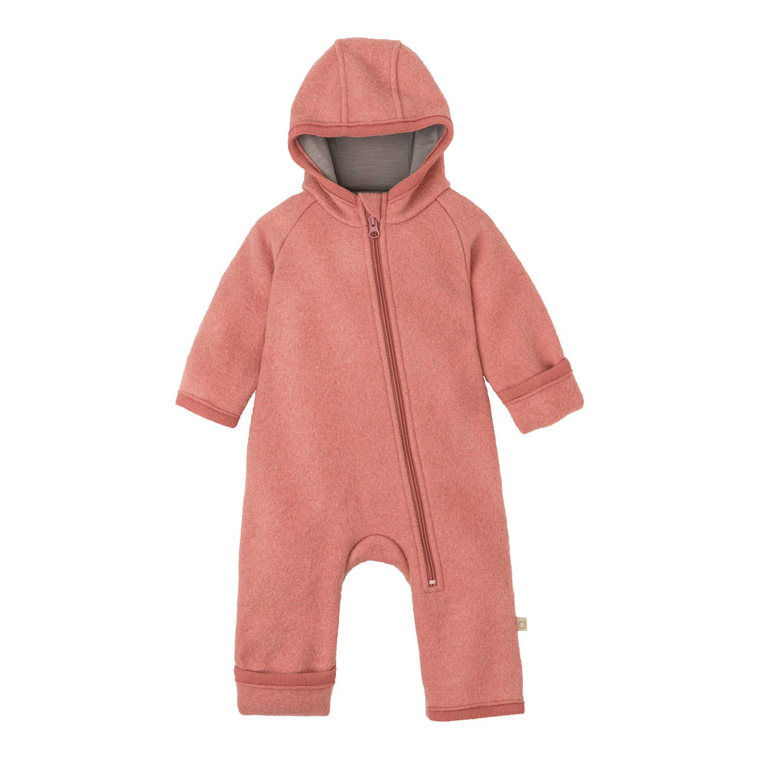 Soft Pink Disana Merino Wool Baby snowsuit organic