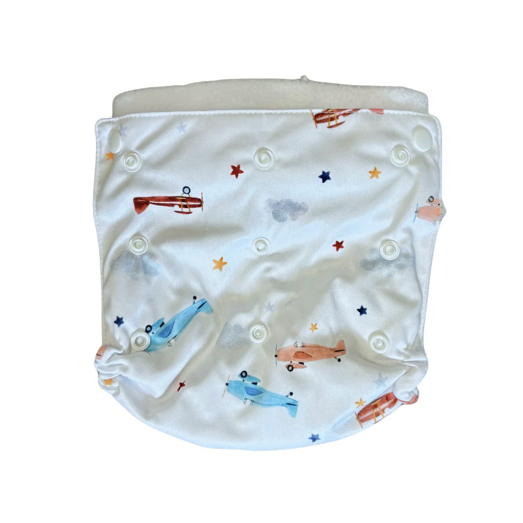 Flappy nappies flowers elimination communication diaper cover airplanes