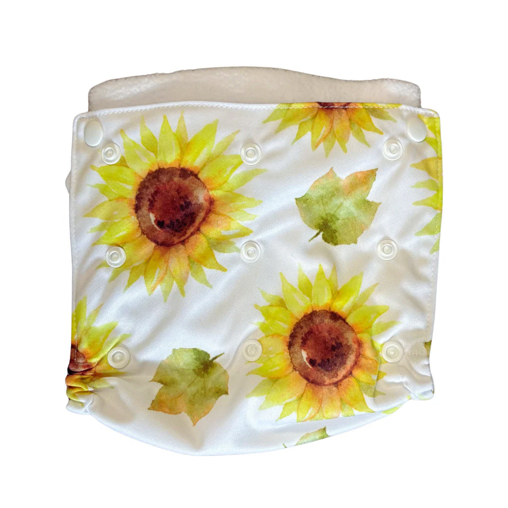 Flappy nappies flowers elimination communication diaper cover sunflowers