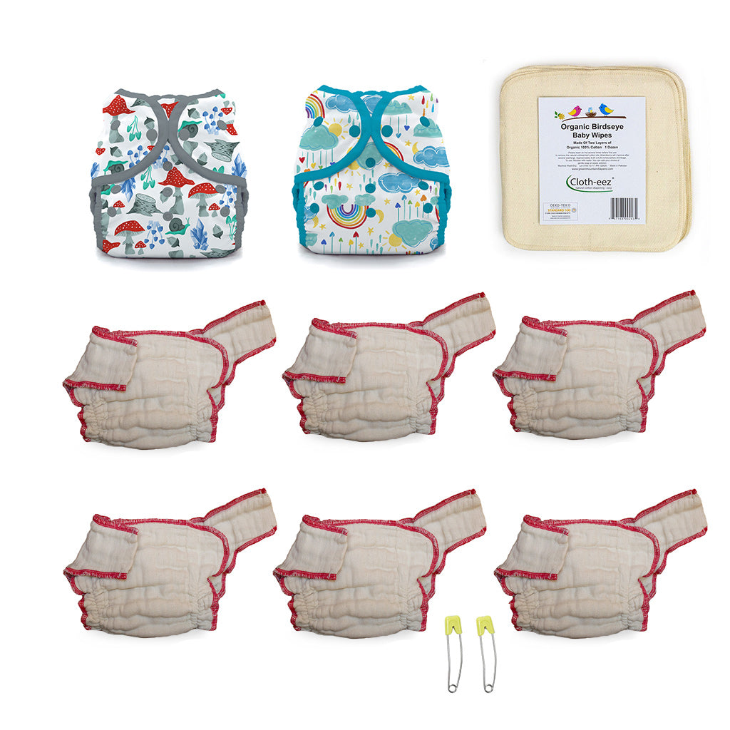 Give cloth diapers a try kit medium no closure workhorse cloth diapers covers and wipes
