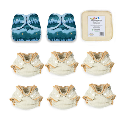 give cloth diapers a try newborn kit with mountain twilight