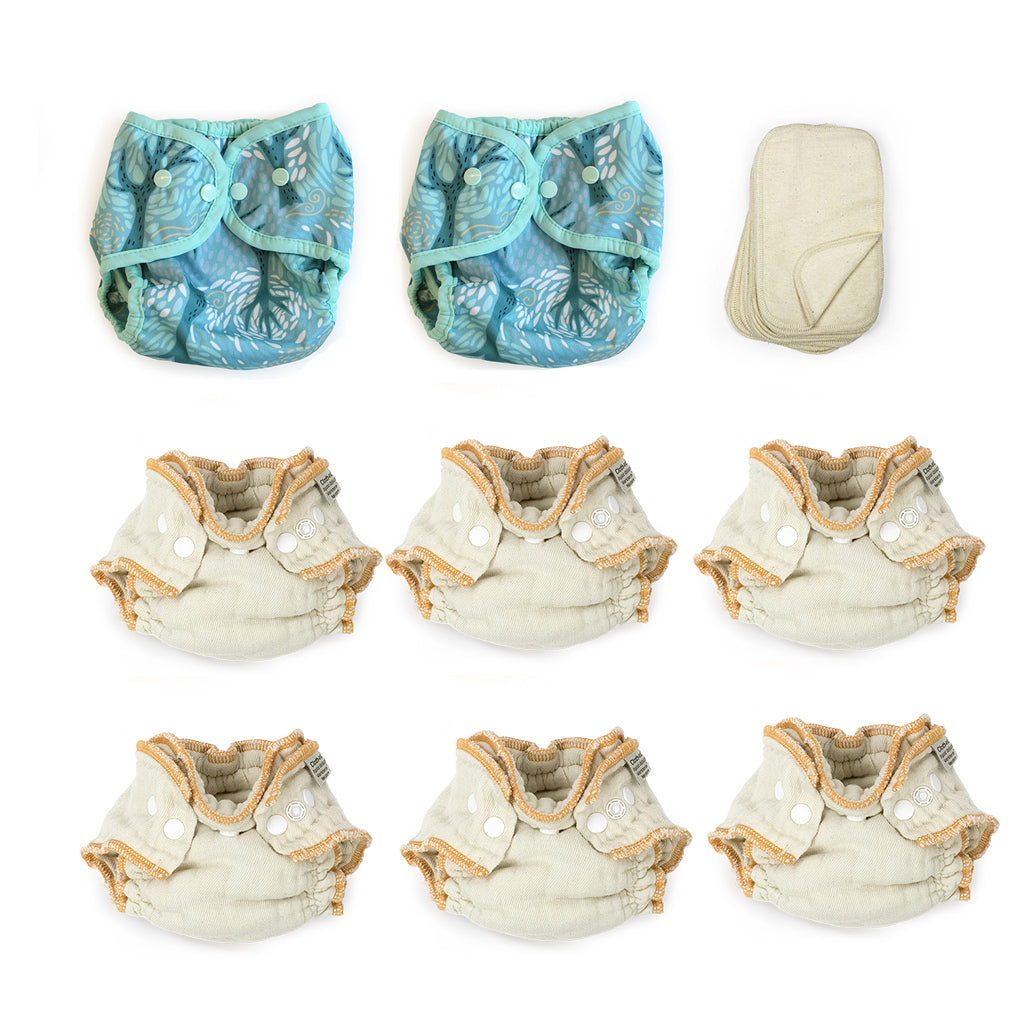 cloth diaper give it a try kit with bloomy for newborn baby