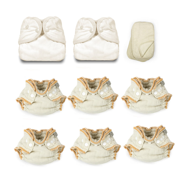 Newborn Give it a try kit for a baby gender neutral off white birch covers