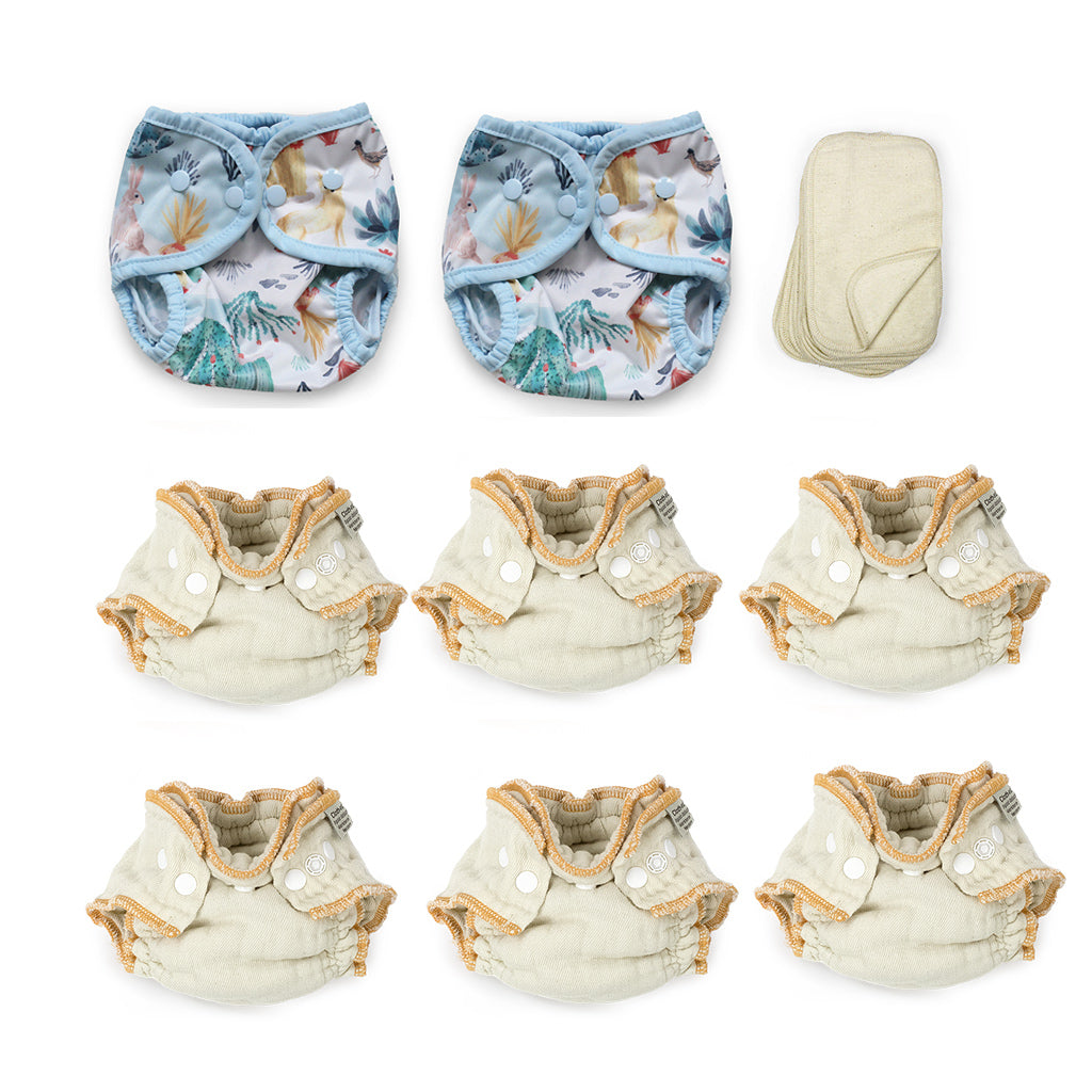Newborn Give it a try kit for a baby gender neutral with desert dunes print covers