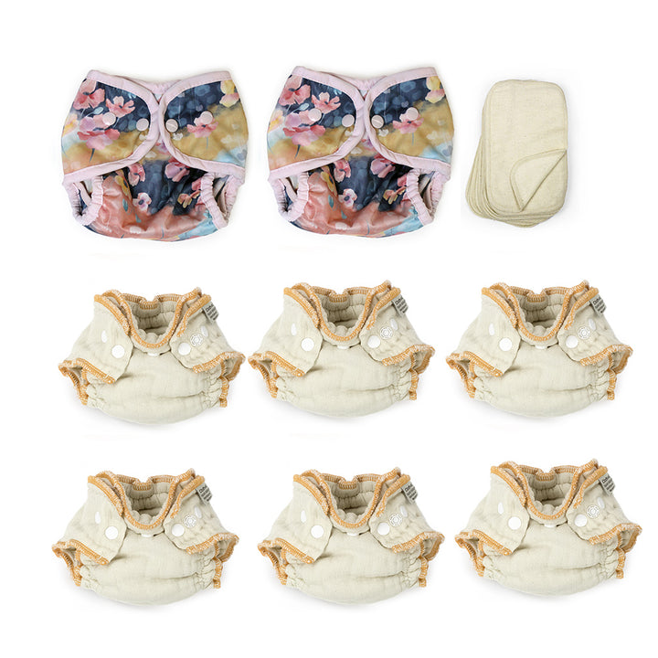 newborn cloth diaper kit for a girl