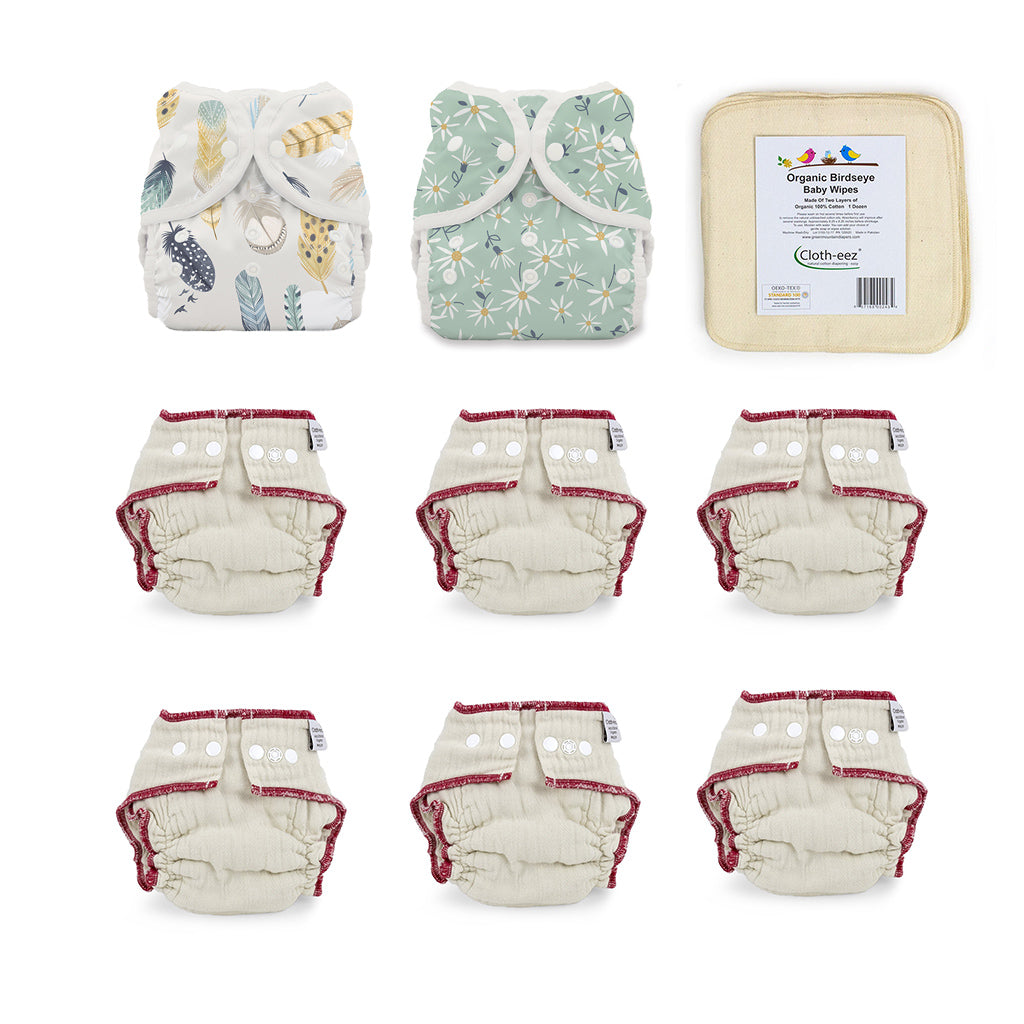 cloth diaper give it a try kit for a 6 month old wild plume and aster