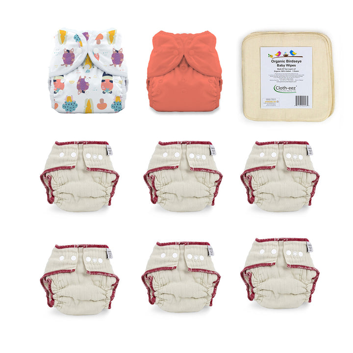 cloth diaper give it a try kit for a 6 month old gender neutral