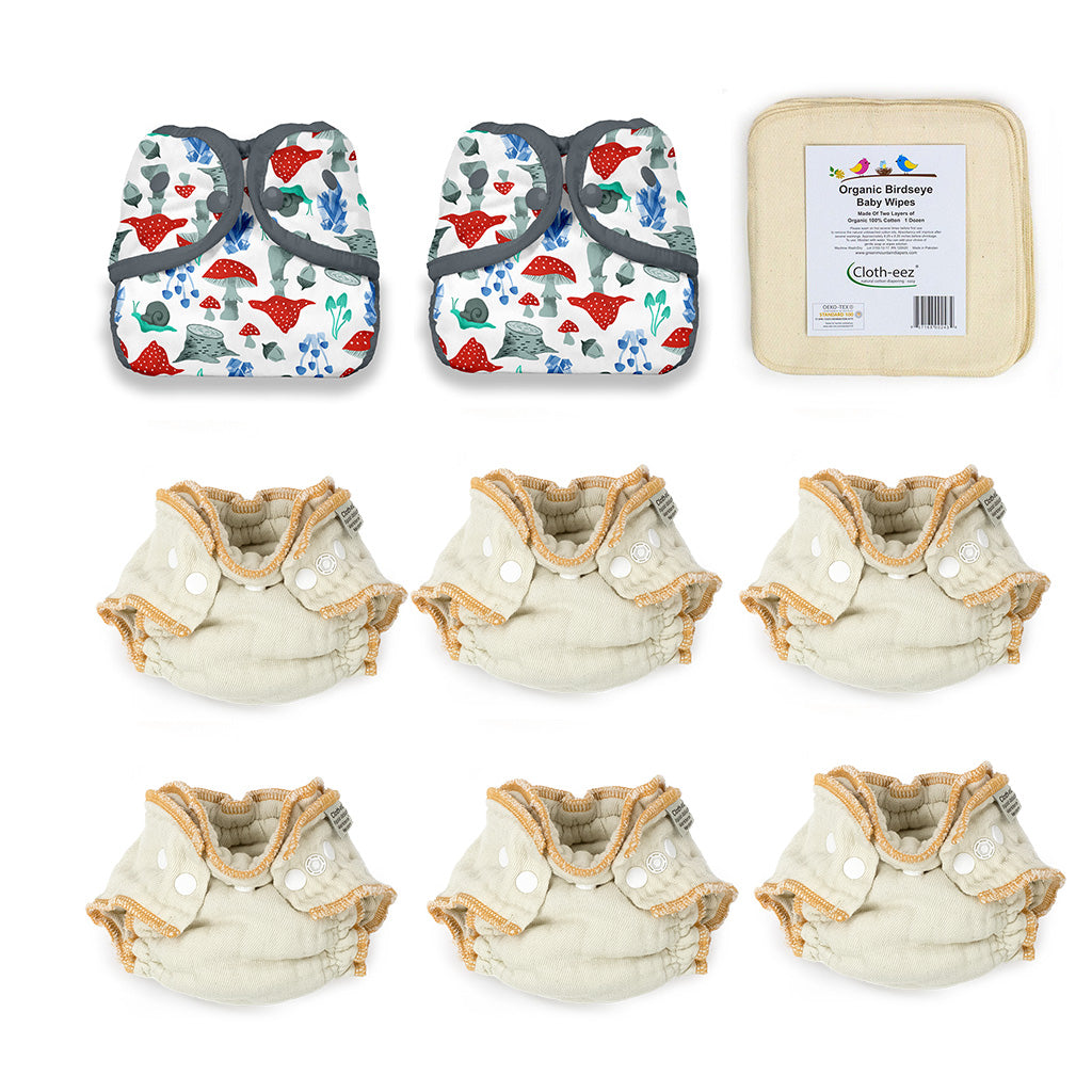 give cloth diapers a try newborn kit with forest frolic