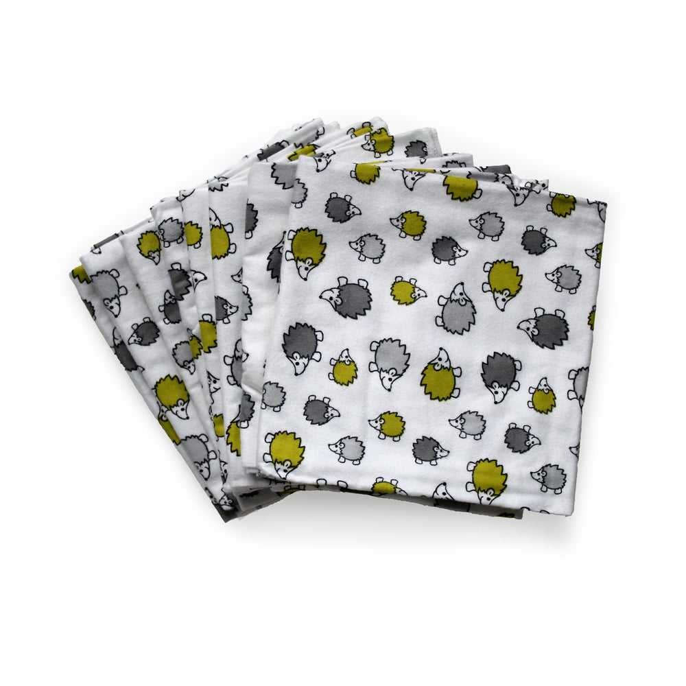 hedgehogs printed flannel fabric