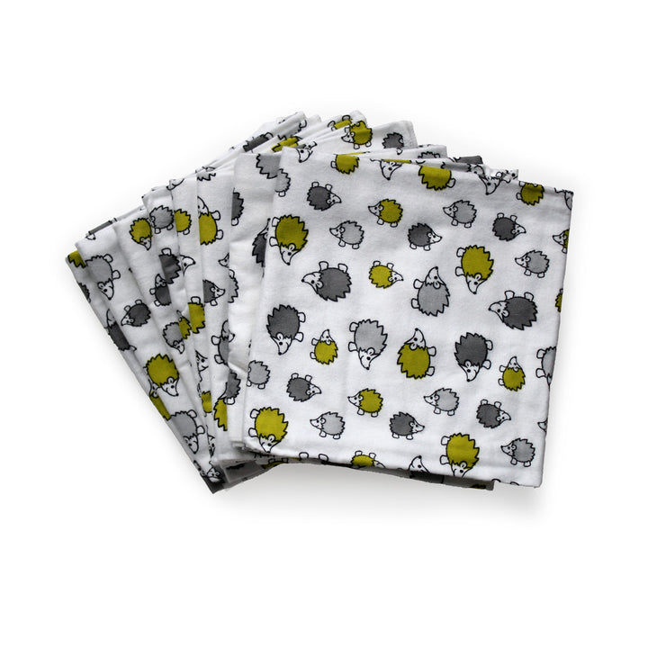 hedgehogs printed flannel fabric