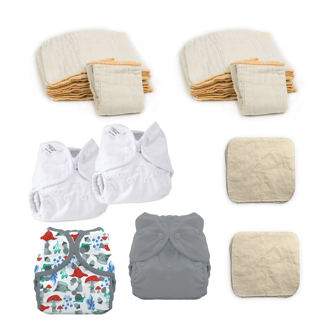 hello baby cloth diaper kit with organic diapers
