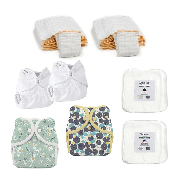 newborn baby cloth diaper kit economy version for a girl