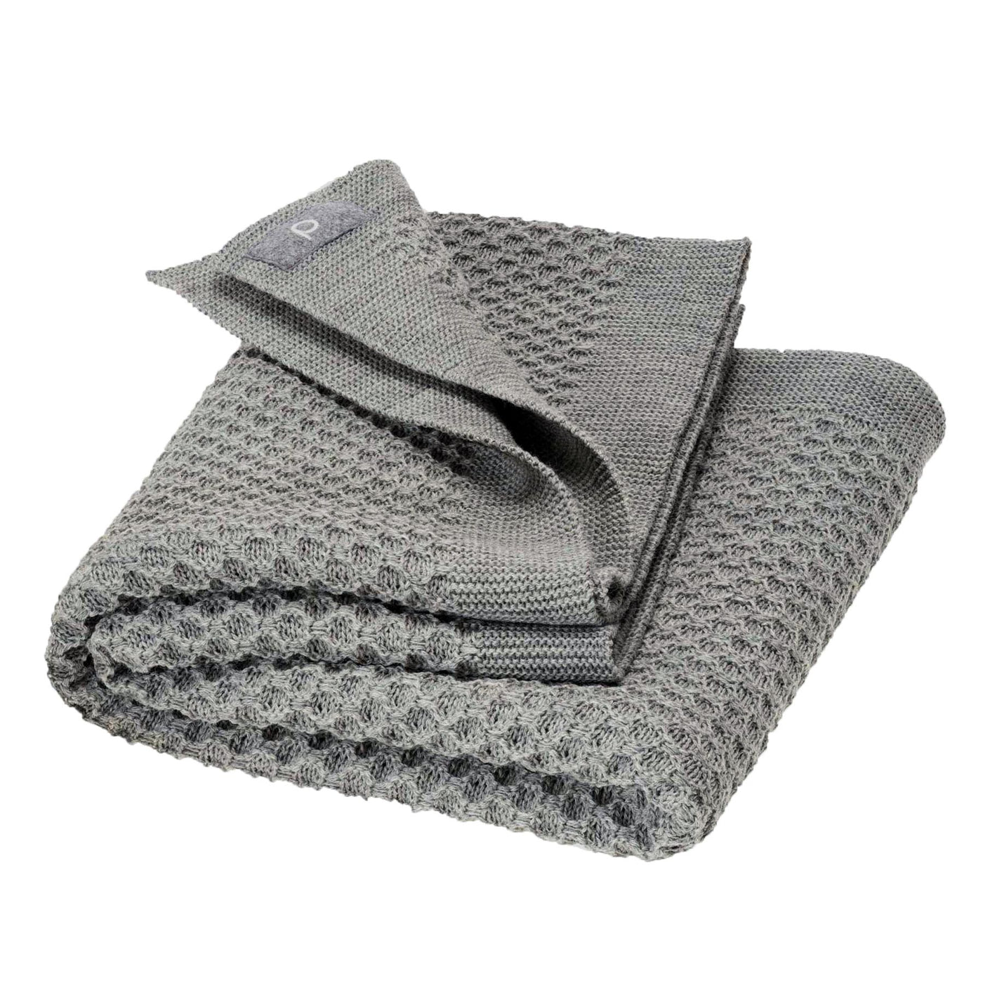 Disana honeycomb merino wool baby blanket grey