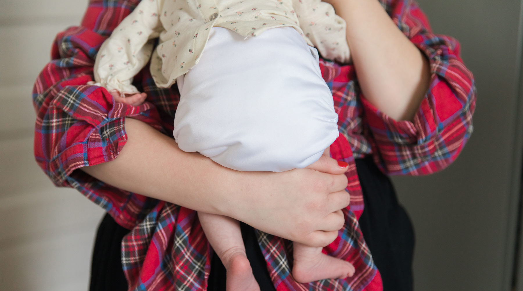 baby in cloth diaper 