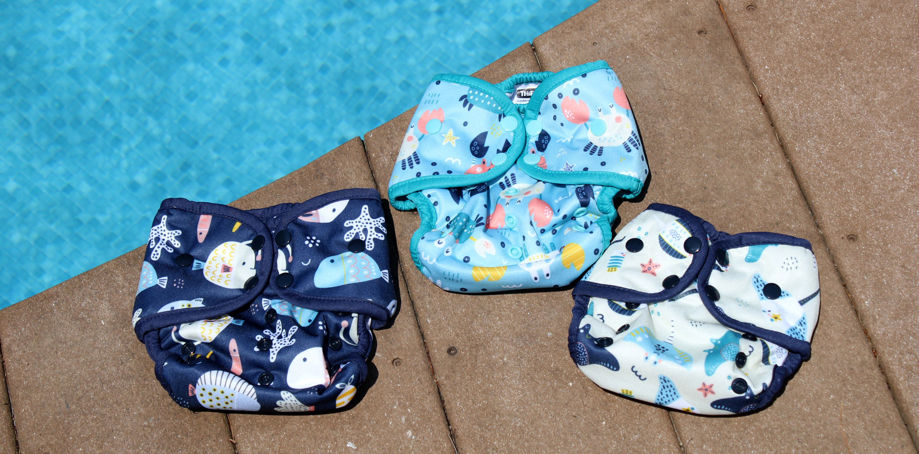 swim diapers near swimming pool