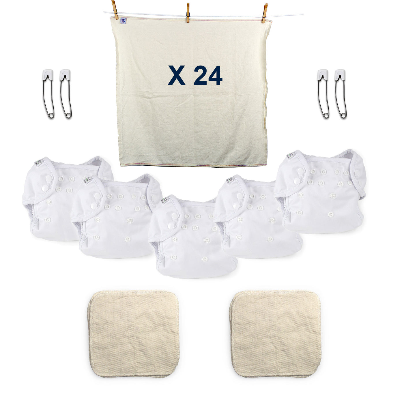 mininimalist natural diaper hand wash cloth diapers kit