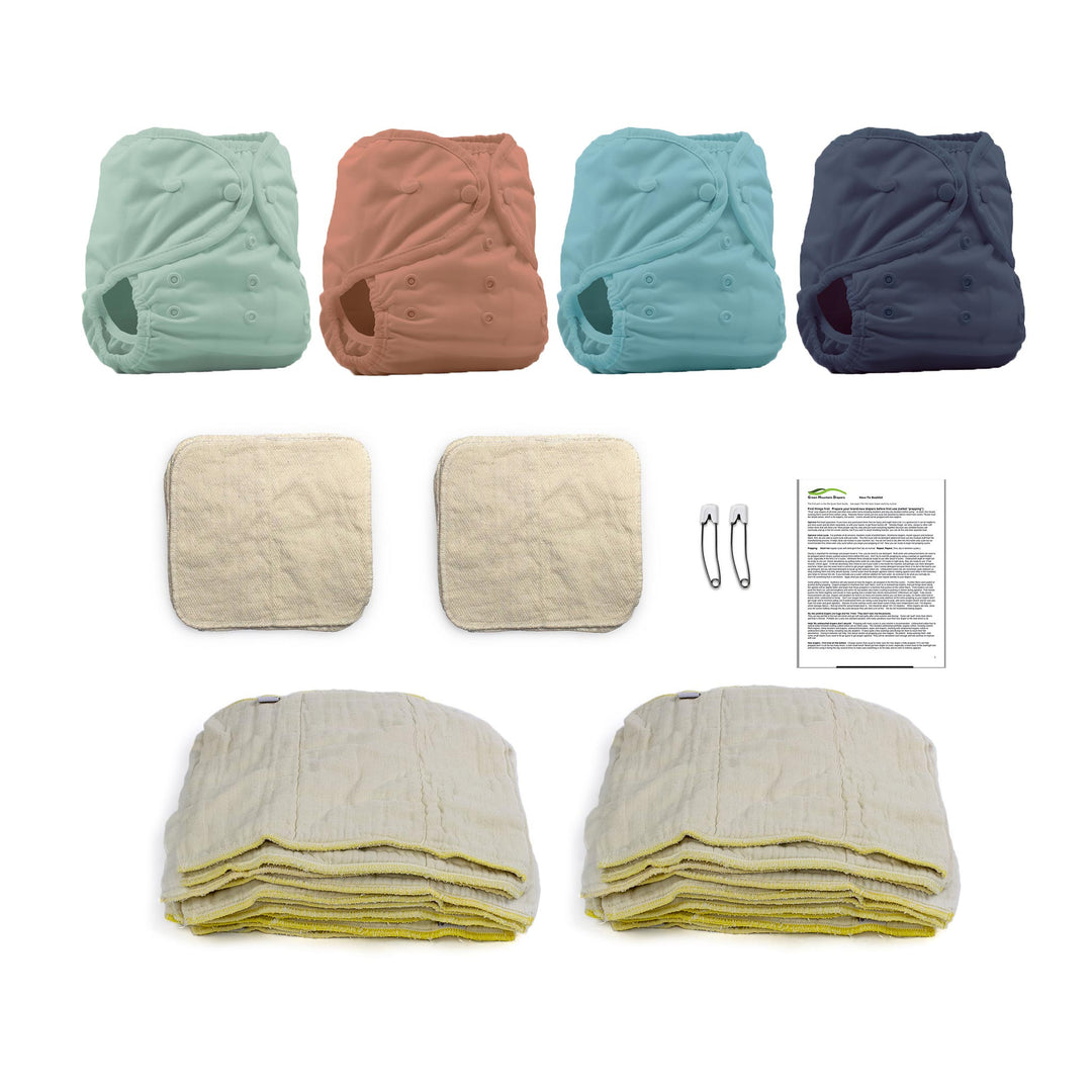 infant cloth diaaper kit solid colors