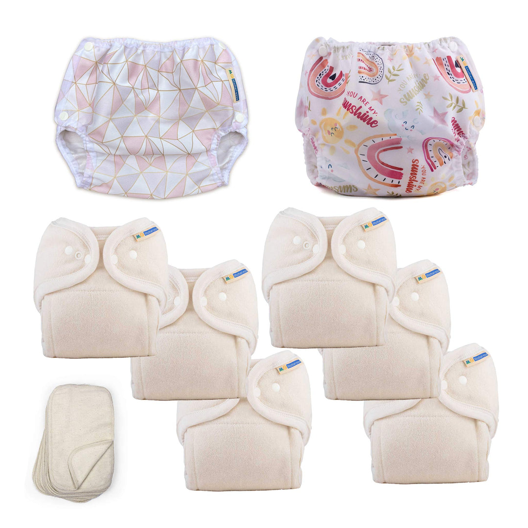 cloth diaper kit for a girl pinks