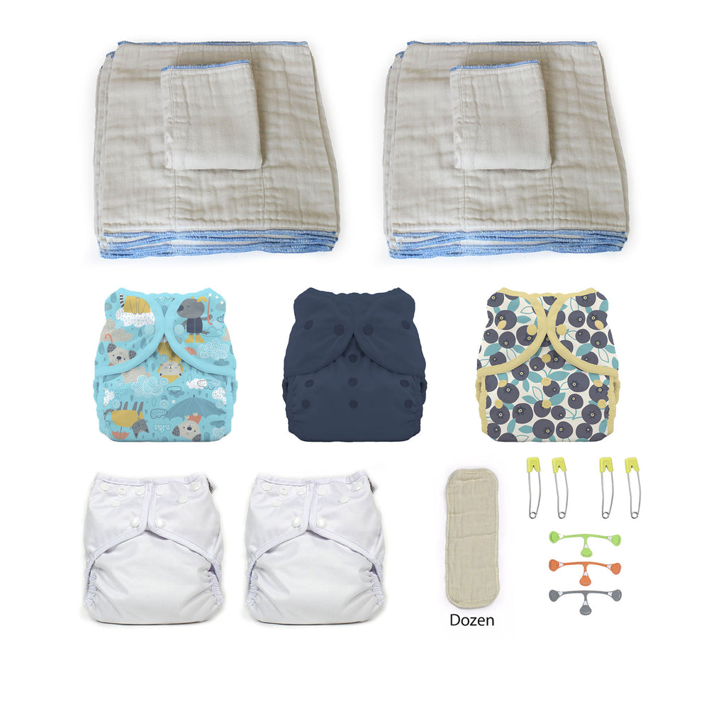 Kit of cloth diapers for a toddler neutral