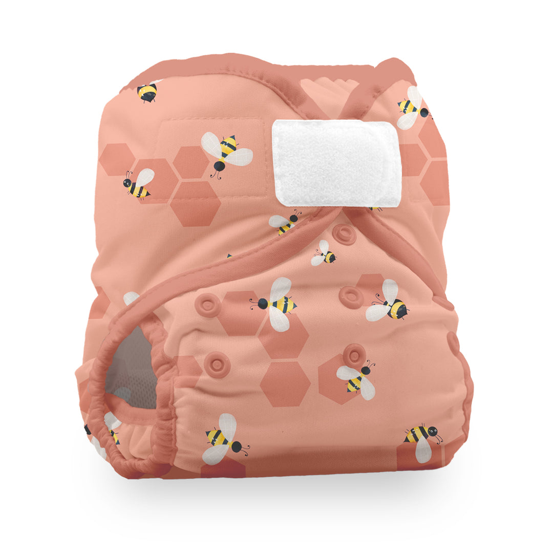 Thirsties duo Wrap diaper cover with hook and loop closure let it bee print