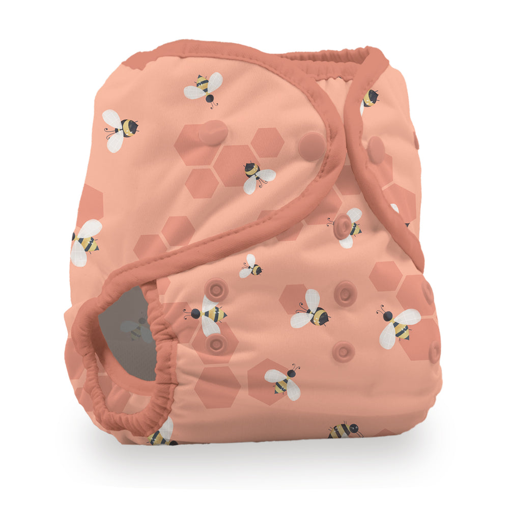 Thirsties Duo Wrap Snap diaper cover Let it Bee Honeybee print