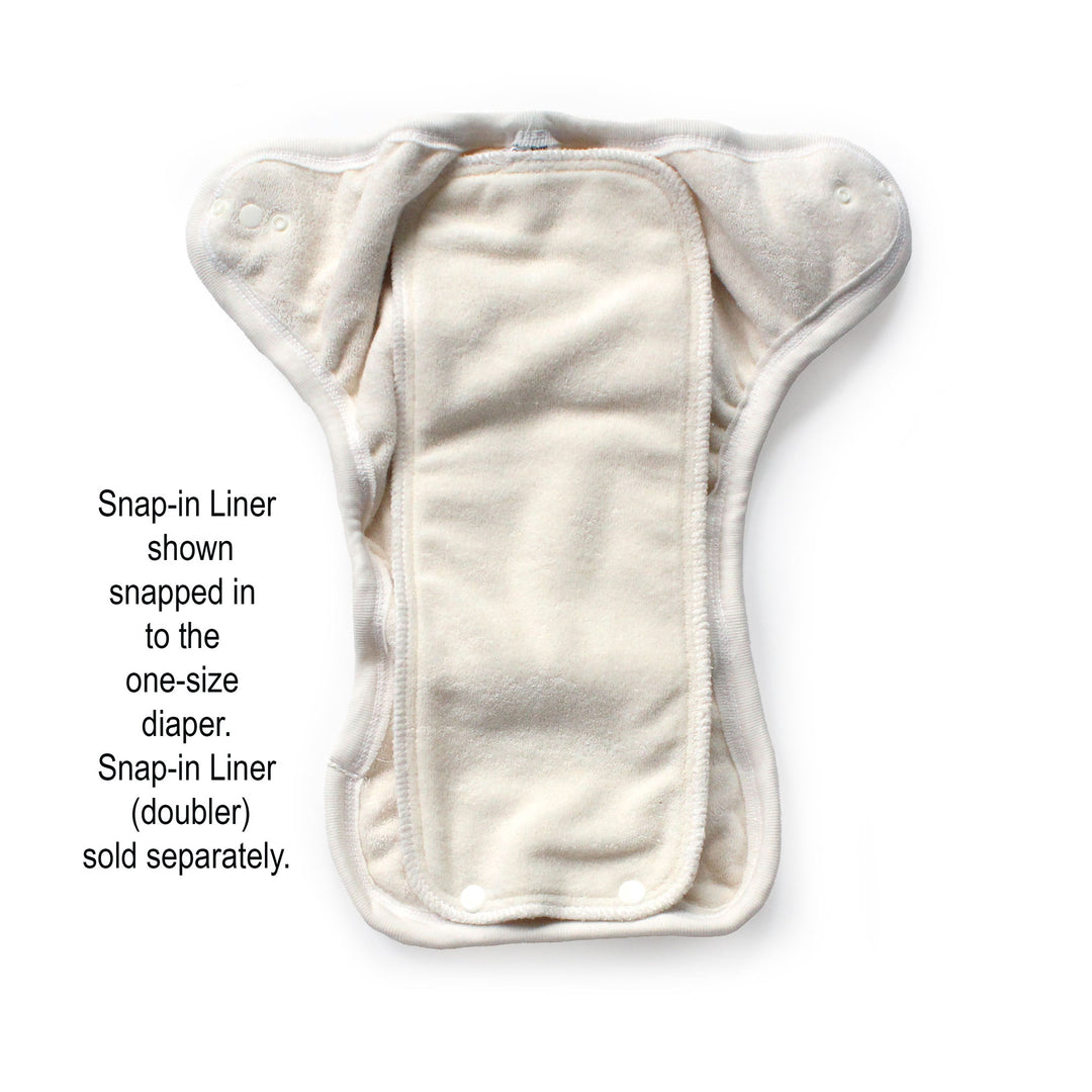 snap-in liner in Mother-ease cotton diaper