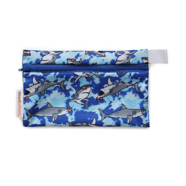 Smart bottoms mini wet bag bruce cloth diaper wipes bag shark print