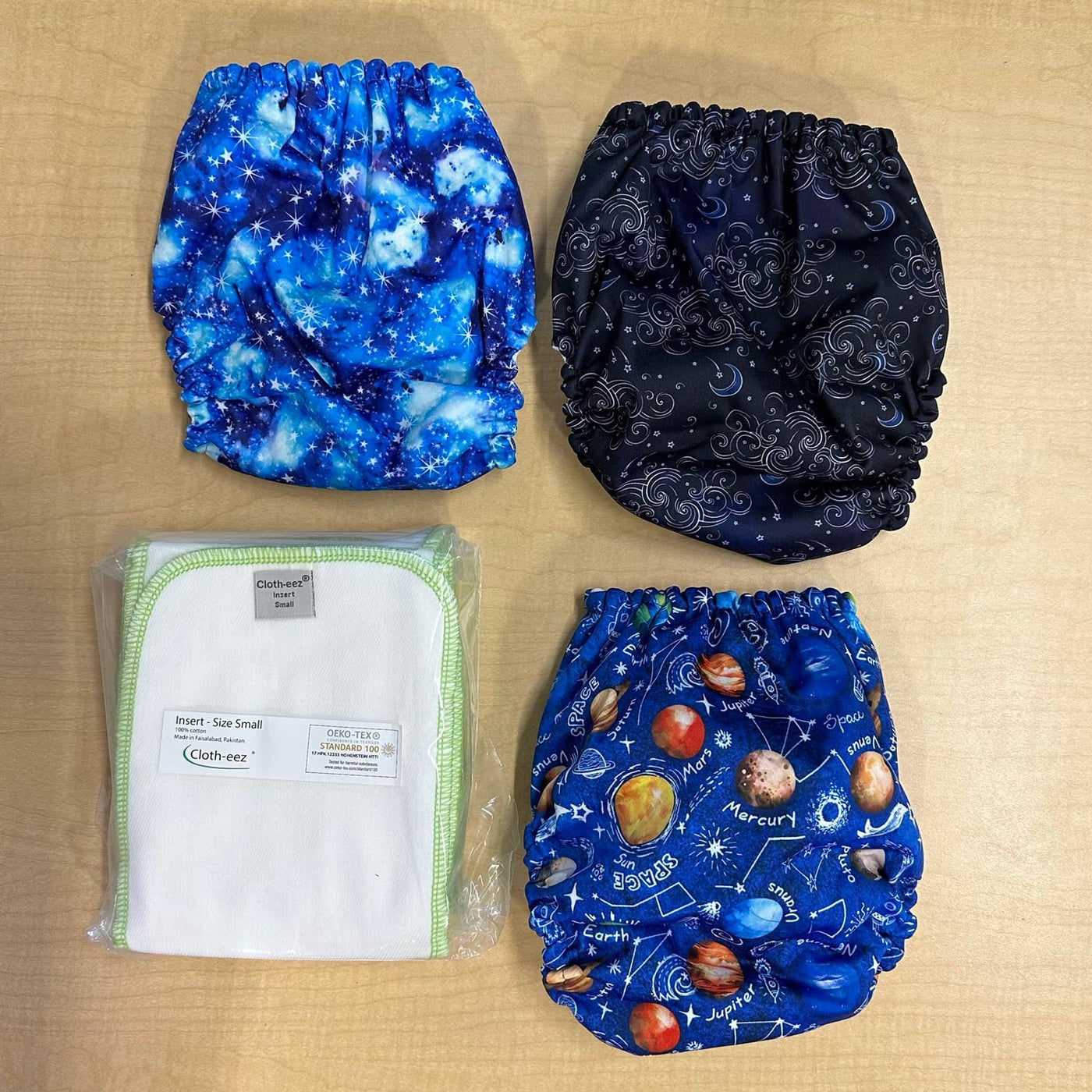 pocket diaper set sky small