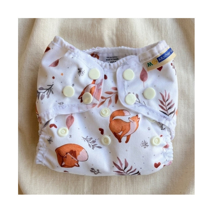 Mother-ease Uno newborn all in one cloth diaper cozy fox