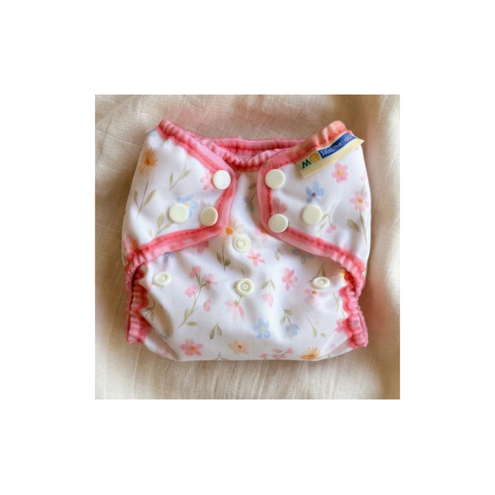 Mother-ease uno newborn cotton all in on cloth diaper wildflower